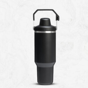 Stanley Cup Black Tumbler with Handle – 40oz Insulated Travel Mug