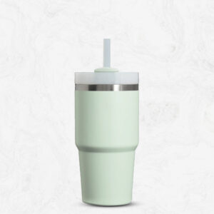 Sage Green Insulated Tumbler with Straw Lid – Stainless Steel Travel Cup